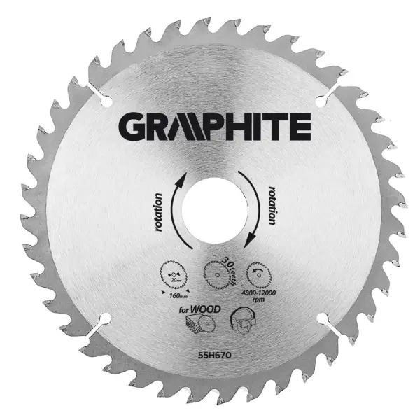 Graphite Zaagblad 160x20x2,0x30T