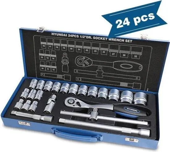Hyundai professionele gereedschapset 1/2 24-delig