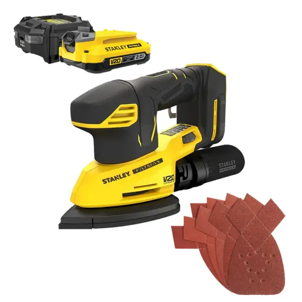 Stanley SFMCW221B-XJ Schuurmachine 18V SOLO - Brushless - STARTERKIT
