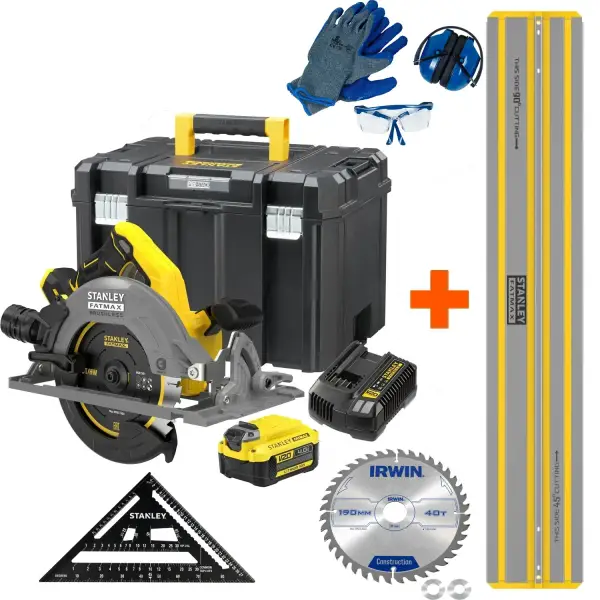 Stanley SFMCS551M1T-QW Accu Cirkelzaag Brushless 18V - Inclusief Zaagrail