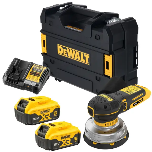DeWALT DCW211P2 Accu excenterschuurmachine 125 mm 18V XR 2x 5.0Ah in TSTAK