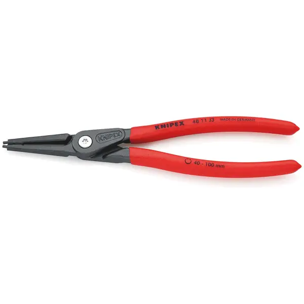 Knipex 48 11 J3 Precisie-borgveertang voor binnenringen in boringen met antslip kunststof bekleed - 230 mm