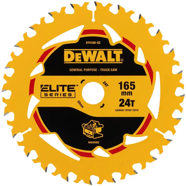 DeWALT DT4100 Cirkelzaagblad voor hout | ELITE | Ø 165 x 20mm 24T
