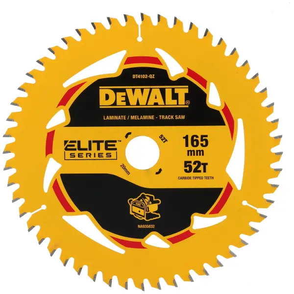 DeWALT DT4102 Cirkelzaagblad voor laminaat | ELITE | Ø 165 x 20mm 52T