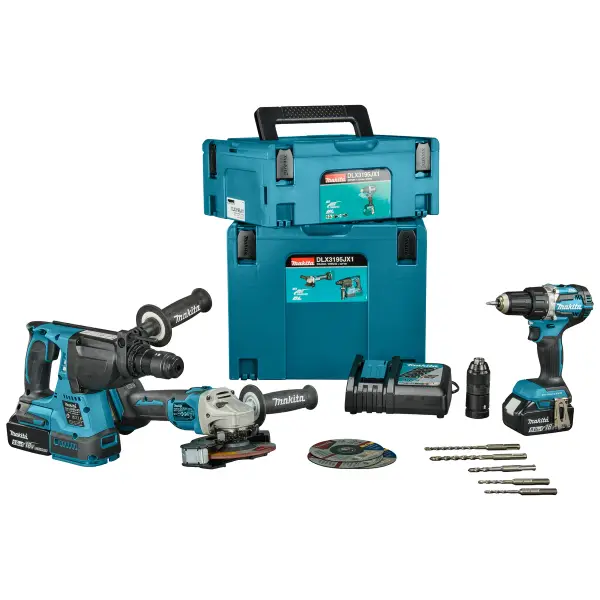 Makita DLX3195JX1 LXT 18V Combiset Schroeven, Boren en slijpen