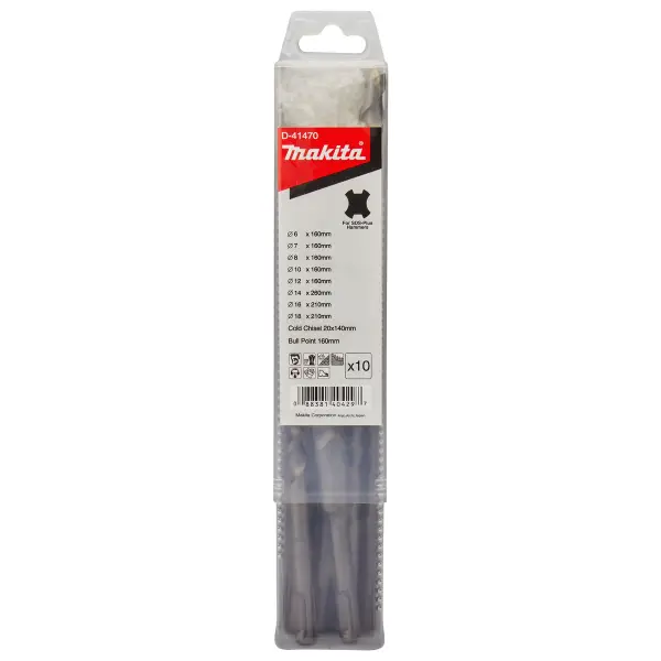 Makita D-41470 B2S: Betonboor- en beitelset SDS-PLUS 10-delig