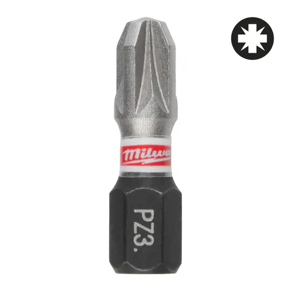 Milwaukee SHOCKWAVE™ PZ3 x 25 mm Schroefbit (3 stuks) - 4932500357