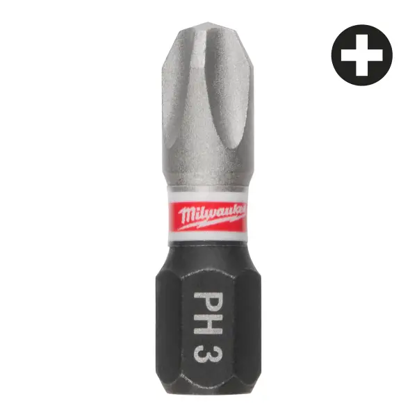 Milwaukee SHOCKWAVE™ PH3 x 25 mm Schroefbit (3 stuks) - 4932500354
