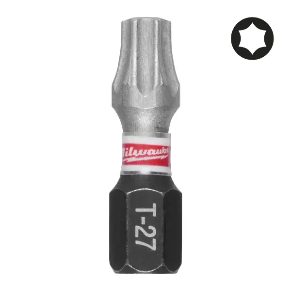 Milwaukee SHOCKWAVE™ TX27 x 25 mm Schroefbit (3 stuks) - 4932500365