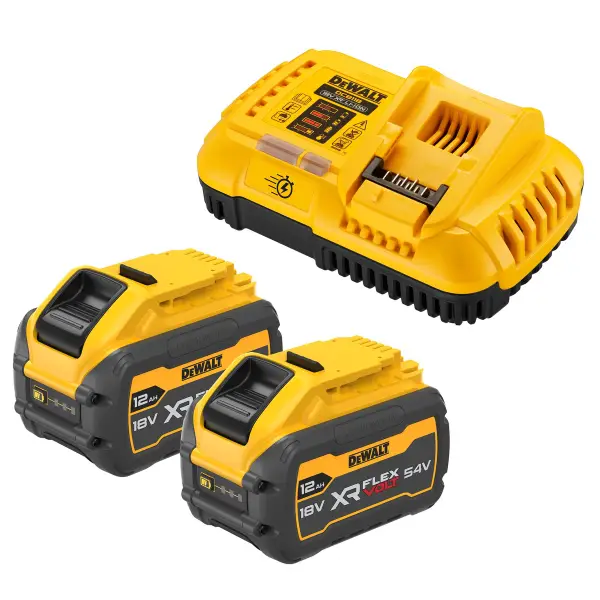 DeWALT DCB118XY2 2x DCB5480 12.0Ah accu + XR multivoltage snellader 54V XR FlexVolt