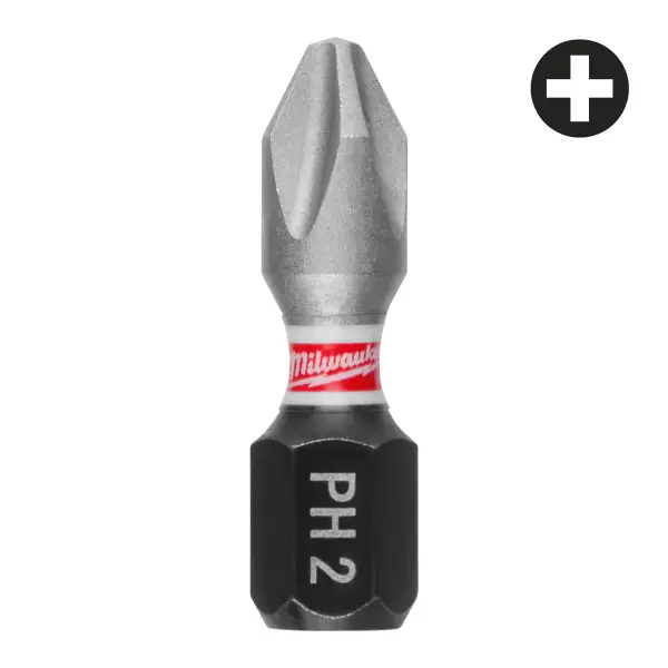 Milwaukee SHOCKWAVE™ PH2 x 25 mm Schroefbit (3 stuks) - 4932500353