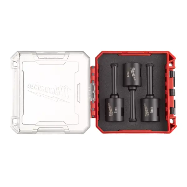 Milwaukee Diamantboren DIAMOND MAX M14 Droog Set PACKOUT Ready Box (3x8 mm) - 4932500546