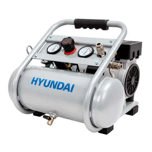 Hyundai 750 W Silent Compressor met 8 Liter Tank – 9 Bar, Olievrij en 49 dB(A) | SAC75008