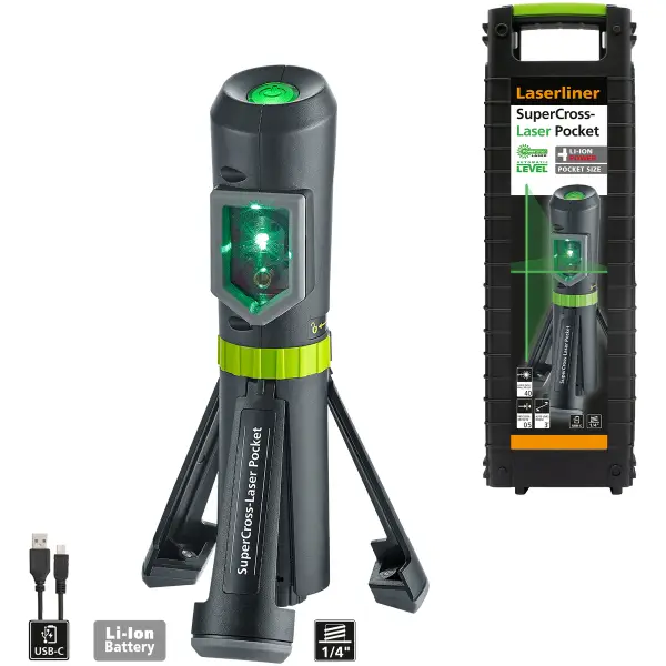 Laserliner SuperCross-Laser Pocket Plus Kruislijnlaser compact - 031.120A