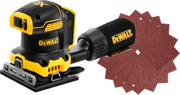 DeWalt DCW200NT-XJ (zonder accu) + DeWalt Schuurstrook 115x115mm K120 (25x)