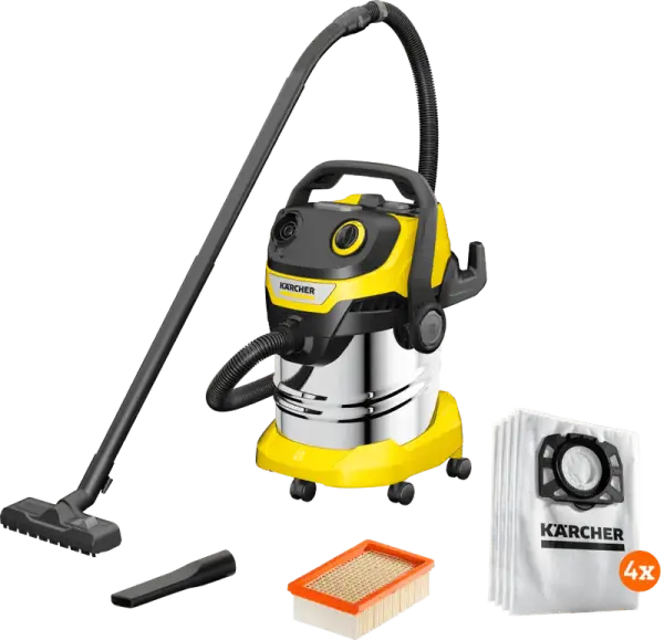 Karcher WD 4 S V-20/5/22 + Karcher Stofzuigerzak voor WD 4/5/6 (4x)