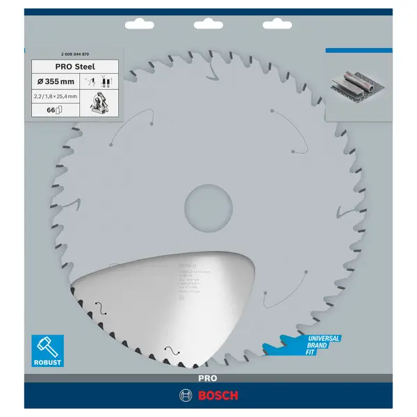 Bosch Professional PRO staal cirkelzaagblad | 355 x 2,2 x 25,4 mm 66-tands - 2608844870