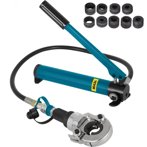 VEVOR 6T Hydraulische krimptang V12-28mm TH16-32mm perstang, V-vormige / TH-vormige pijptang, bekken 360 ° kop Handpers tang PE-X krimptang voor composiet buizen PEX PE-X PB buis