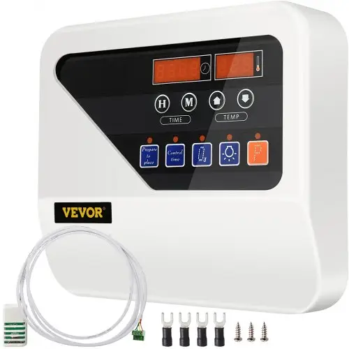 VEVOR 400V Saunakachel Bedieningseenheid, Digitale Saunakachel Controller, Digitaal Saunakachel Bedieningsdisplay met Externe Bedieningseenheid, 25 x 22 x 7,6 cm, Externe Digitale Controller voor Hotels en Sportscholen