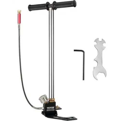 VEVOR 4500 PSI Luchtgasvulpomp 3-traps PCP-laadbeugelpomp Luchtpomp PCP-hogedruk Hoge output voor luchtstuwcilinder en PCP-cilinder, voor buitensporten en jagen