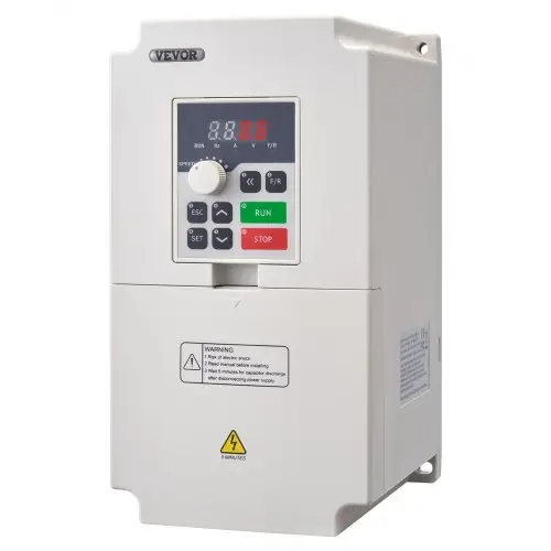 VEVOR VFD frequentieomvormer 220 V, 4 kW 5,5 HP, VFD-omvormer, variabele omvormer, regelbare snelheid, meervoudige beveiliging, vochtigheidsbereik 0-90%, ABS-materiaal, luchtkoeling, laag geluidsniveau