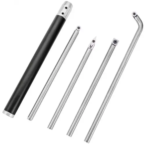VEVOR Houtbeitelset 12 mm, Houtbeitel met handvat Lengte 295 mm, Houtbeitel (1+4) PCS, Houtsnijmes met schachtlengte 250 mm, Houtbeitel voor houtdraaibanken