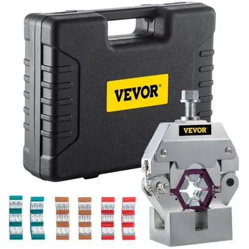 VEVOR Hydraulische Slang Krimptang, 71550 Draagbaar Handmatige Hydraulische Pijppers, A/C Slang Krimptang en Repaire Crimper Tools met 4 Dies, voor het Krimpen van Prikkeldraad en Gerolde Fittingen