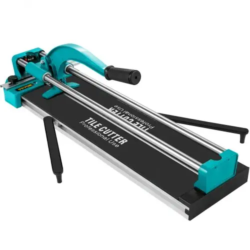 VEVOR Handmatige Tegelsnijder 35-600 mm, Dubbelspoor Tegelsnijder, Snijdikte 6-15 mm, Aluminium, Verstelbare Hoek 0-60 graden, Laserpositionering, Verplaatsbare Machinetafel, 7 kg