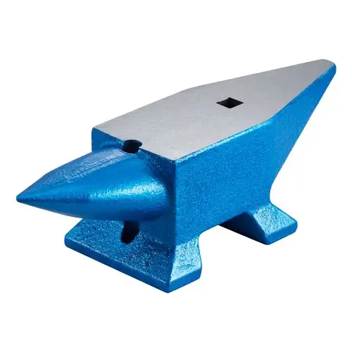 VEVOR Smid Aambeeld, 10KG Hoorn Aambeeld, 360 mm Lengte Aambeeld Gereedschap, Draagbaar Gietijzer Gesmeed Staal Smid Forge Aambeeld Tool, Gewicht Stalen Aambeeld Smid met Rond en Vierkant Gat, Blauw