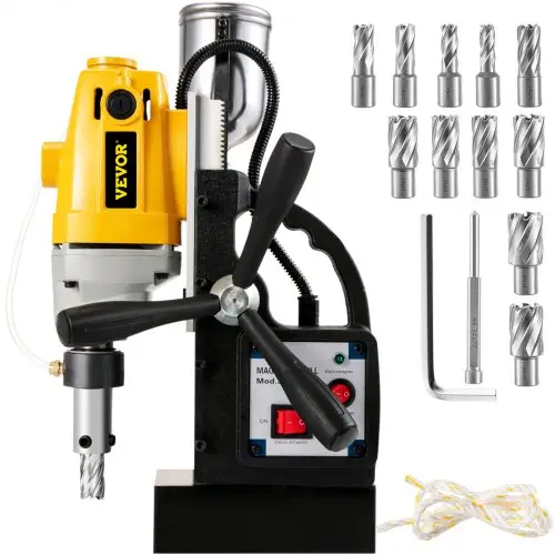VEVOR SDT MD40 magnetische boor met 13-delige 1 inch HSS ringfreesset