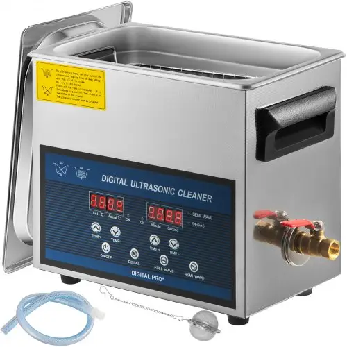 VEVOR Ultrasoonreiniger 6L, Ultrasoon reinigingsapparaat 220V, Dual Frequency Ultrasoonreiniger RVS, Digitale ultrasoonreiniger, Ultrasoon reinigingsapparaat met LED-display 28 kHz en 40 kHz