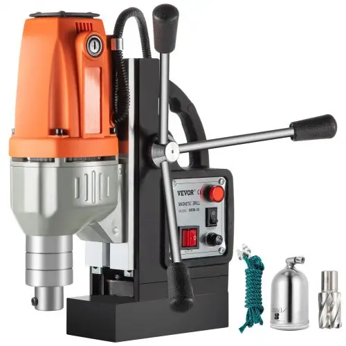 VEVOR Magnetische Boormachine BRM35 160 x 80 mm Kernboormachine Kernboormachine Magnetische Kernboormachines Veilige, moeiteloze kernboorset met koolborstel Antislip Draagbaar Duurzaam voor staalconstructies