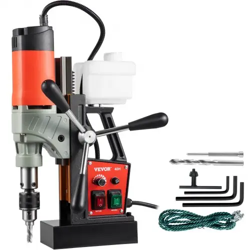 VEVOR 1200 W magneetboormachine, magneetboormachine, 13000 N elektrische kernboormachine, industriële boormachine, 580 tpm met variabele snelheid voor alle oppervlakken en doe-het-zelfwerkzaamheden