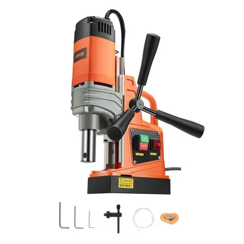 VEVOR Professional Kernboormachine Magneetboormachine 1300 W, Kernboormachine Magneetbooreenheid 13000 N 40 mm, 810 tpm Magnetisch kernboorsysteem voor scheepsbouw, bruggenbouw, windenergieopwekking
