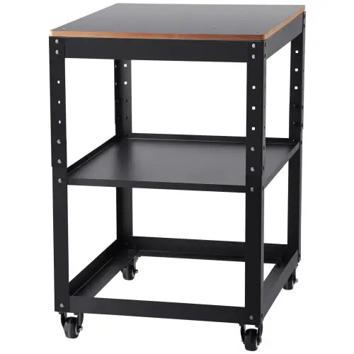 VEVOR Machinestandaard Diktebank 70,3×60,3×90cm Basisframe Diktebank Staal & MDF Max. Draagvermogen 45kg Machinetafel in hoogte verstelbaar Compatibel met de meeste schaafmachines en zagen