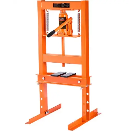 VEVOR Werkplaatspers Hydraulische pers 6 t, Autoframepers 55-250 mm, 110 mm hefhoogte Handmatige lagerpers Werkplaatspers van koolstofstaal voor autobussen, kogelgewrichten, kruiskoppelingen etc.