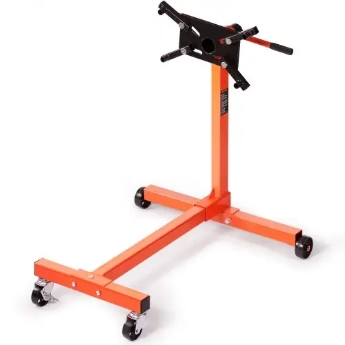VEVOR Motorsteun, Motorhouder, 340 kg draagvermogen, Motorsteun met klauwkrik en transmissiehouder, Motortakel voor autowerkplaatsen met 4 wielen en 508 mm handgreep, Draagbare motortakels, Motorkranen en Motorreparatiegereedschap