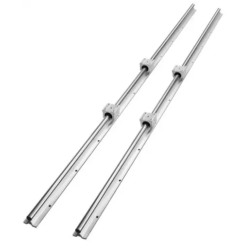 VEVOR lineaire geleiderail, 2 stuks SBR16-1500mm koolstofstaal aluminium geleiderail met 4 stuks SBR16UU glijblokken, lineaire lagers, CNC-onderdelen voor 3D-printers, frees-/draaimachines
