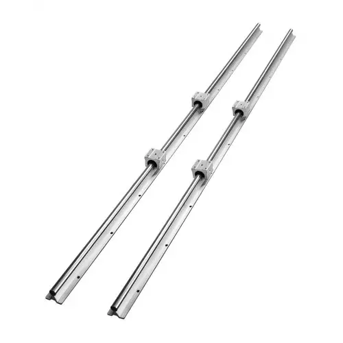VEVOR Lineaire geleiderail, 2 stuks SBR20-1500 mm koolstofstalen aluminium geleiderail met 4 stuks SBR20UU glijblokken, lineair lagerblok, CNC-onderdelen voor 3D-printer, frezen/draaien