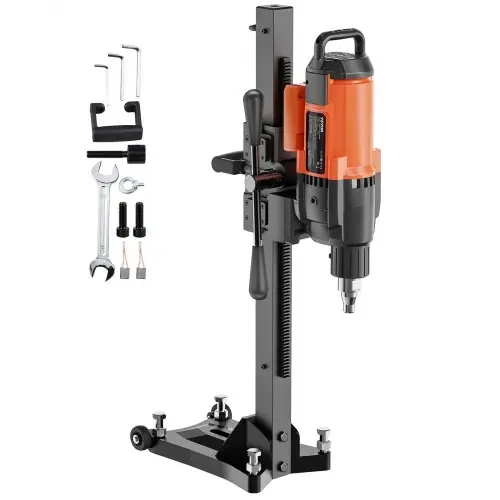 VEVOR Diamantboorsysteem 2500 W Diamantkernboormachine Kernboorapparaat 0-750 tpm Kernboormachine, 26 cm Magnetische boormachine Geschikt voor het boren in gewapend beton, marmer, enz.