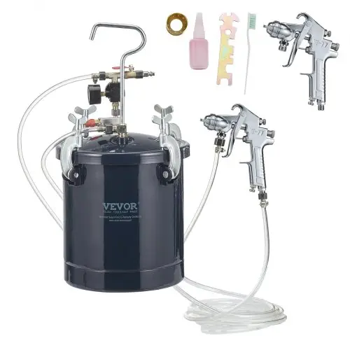 VEVOR Drukvat Verfcontainer Spuitbus Verf 10 L Druktank, 60 psi Verfpistool Verfcontainer Φ 52 x 32 cm Spuitbus Verftank Verfcontainer Verfspuitpistolen Verf, Beits