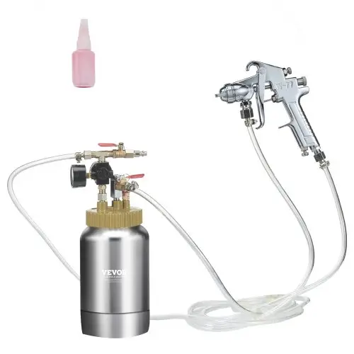 VEVOR drukvat verfcontainer spuitverf drukvat 2 L drukvat, 45 psi verfpistool verfcontainer Φ 38,5 x 12,6 c spuitverf drukvat tank verfcontainer verfspuitpistolen lakken, beitsen
