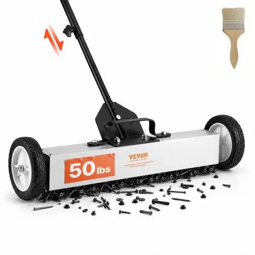 VEVOR Magnetische bezem Magnetische veger 77-113 cm, Magnetische veger Magnetische bezem Magnetische bezem Magnetische lifter 22,6 kg Magnetische kracht Magnetische spaanderverzamelaar Vloerveger Veegmachine