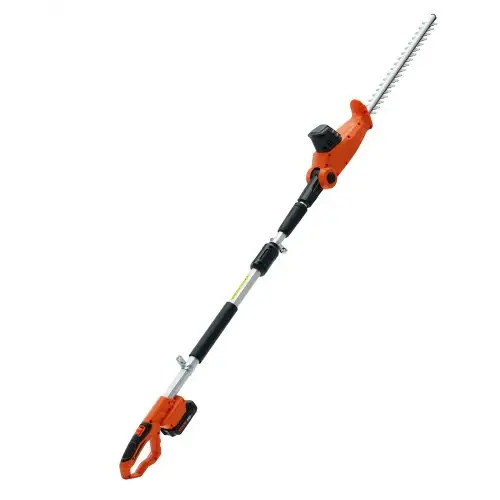 VEVOR Telescopische heggenschaar 20V heggenschaar Koperen motor 17.500 tpm Elektrische heggenschaar 46 cm Meslengte 188-239 cm Uitschuifbaar 16 mm Snijdiameter 30-150° Draaibaar Inclusief snellader Accu