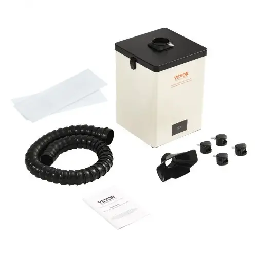 VEVOR Soldeerrookafzuiger 150W Lasrookafzuiger 332 m³/u Mini Desktop Soldeerrookafzuiger 5800 tpm 3-traps filter Soldeerrookafzuiging voor soldeerstations en laswerkzaamheden