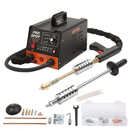VEVOR Puntlasapparaat Dent Spotter 3kW Stiftlasapparaat Dent Remover 6-in-1 Lasapparaat met Oververhittingsbeveiligingssysteem Body Spotter 1,2 mm Lasdikte voor Koolstofstaal Roestvrij staal IJzer