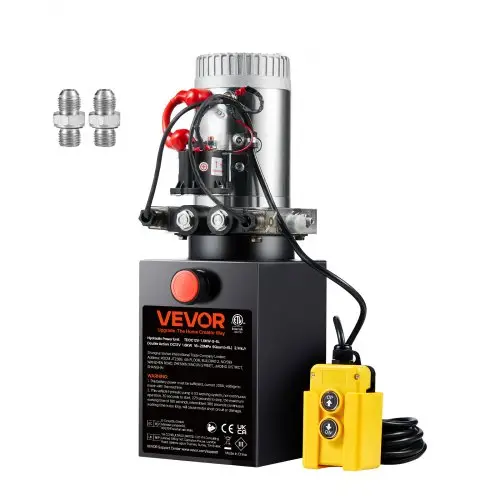 VEVOR Hydraulische pomp Hydraulisch aggregaat 12 V Hydraulisch aggregaat 1600 W, Dubbelwerkende hydraulische pomp Hydraulisch aggregaat, 1,5 gal tank Handpomp Hydraulisch aggregaat, voor liften, heftrucks etc.