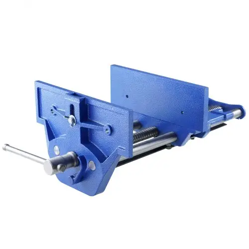 VEVOR houtbewerkingsbankschroef 110 mm klemdiepte 335 mm openingsbreedte Parallelle bankschroef Gemaakt van gietijzer Gepoedercoat 11KN klemkracht Φ15-74 mm klembereik Ideaal voor houtbewerkingsstudio's