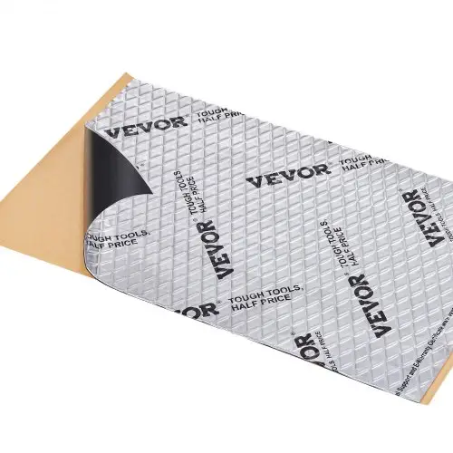 VEVOR 34-delige set isolatiematten voor auto's, 3,3 m², geluidswerende matten, 248,9 x 398,8 mm, voertuigisolatie, 80 mil (2 mm) dik, aluminiumfolie, geluidsisolerende mat, hittebestendig, geluidswering, akoestische isolatie, geluidsisolatie