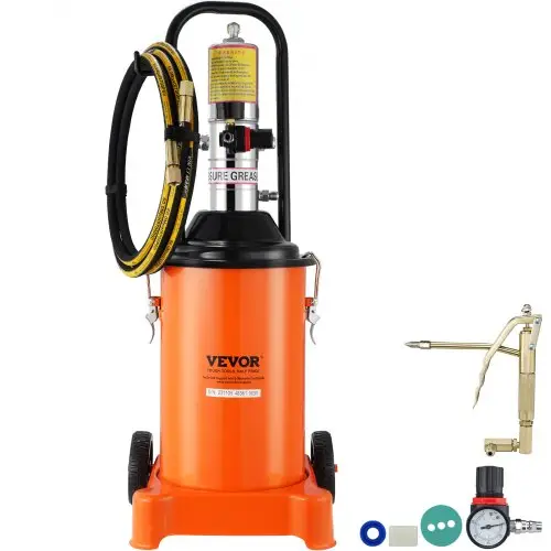 VEVOR Vetpomp 12L Luchtbediende vetpomp 0,6-0,8 MPa Aluminium spuitgietpomp -20-100℃ Bedrijfstemperatuur, pneumatische vetpomp NPT-aansluiting Smeervetpomp Geschikt voor 0-3# vet